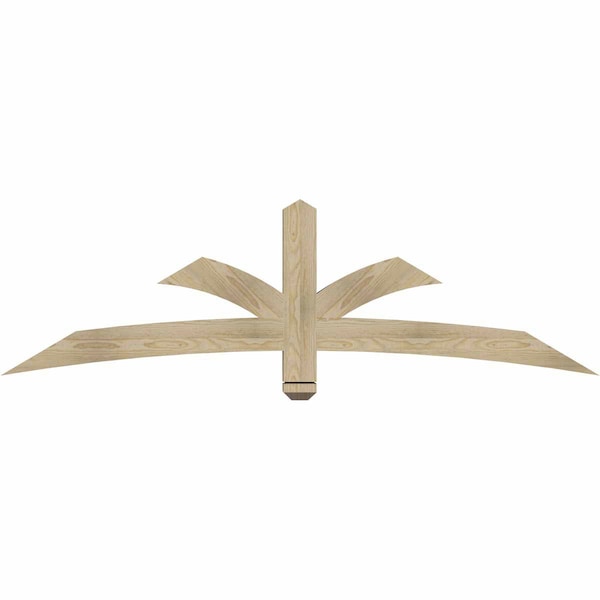 Ekena Millwork Davenport Rough Sawn Timber Gable Bracket, Douglas Fir, 72"W x 21"H x 4"D x 4"F, 7/12 Pitch GBW072X21X0404DAV00RDF - main